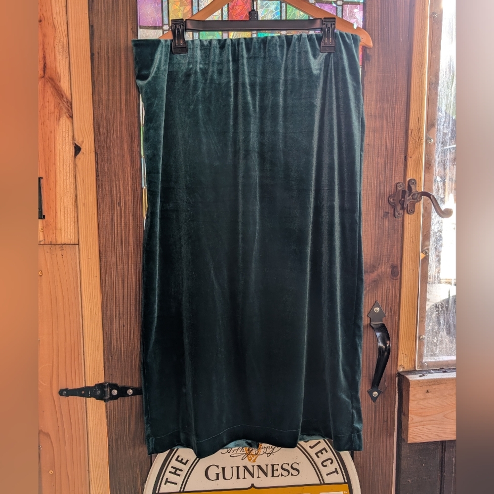 NY & Company Plus Size Velvet Midi Pencil Skirt - Picture 2 of 6